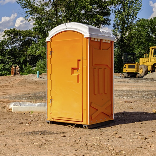 how often are the portable restrooms cleaned and serviced during a rental period in Eighty Four